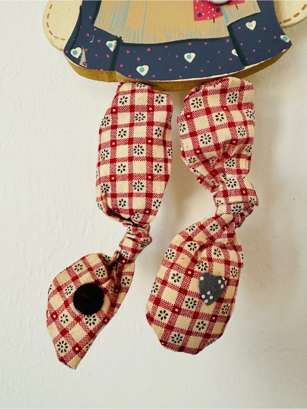 Vintage 90’s Folk Art Primitive Angel Collector Wall Hanging